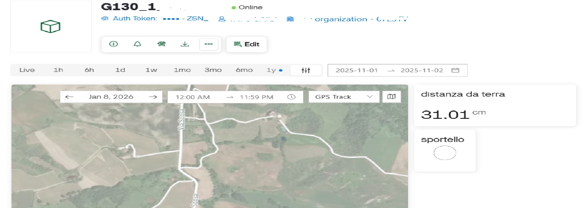Dashboard generatore